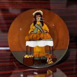 La Citrouille Dame Guy Buffet (G B C) Plate Salad Dessert Women Pumpkins 8"